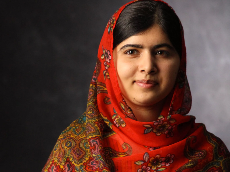 Malala Yousafzai, ativista paquistanesa. Foi a pessoa mais nova a ser laureada com um prêmio Nobel.